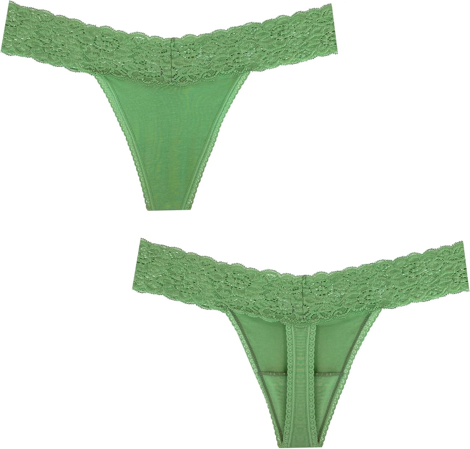 Lace Thongs for Women Sexy Thong Panties Mid Waist Underwear 5 Pack-10Pack-Size XS-4XL - Image 4