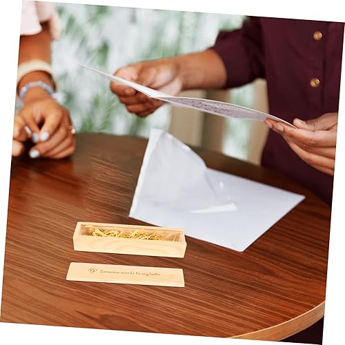 Wooden Pregnancy Test Keepsake Box with Lid Genuine Footprint Design Newborn Announcement Storage Case for Mementos and Family Celebration