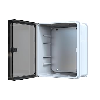 YAVUZ Abs Panel 25 x 30 x 15.2 cm Base Sheet IP65 Plastic Panel Mounting Plate Electrical Box Panel Shockproof Outdoor Enclosure Box ABS Panel POLY 026