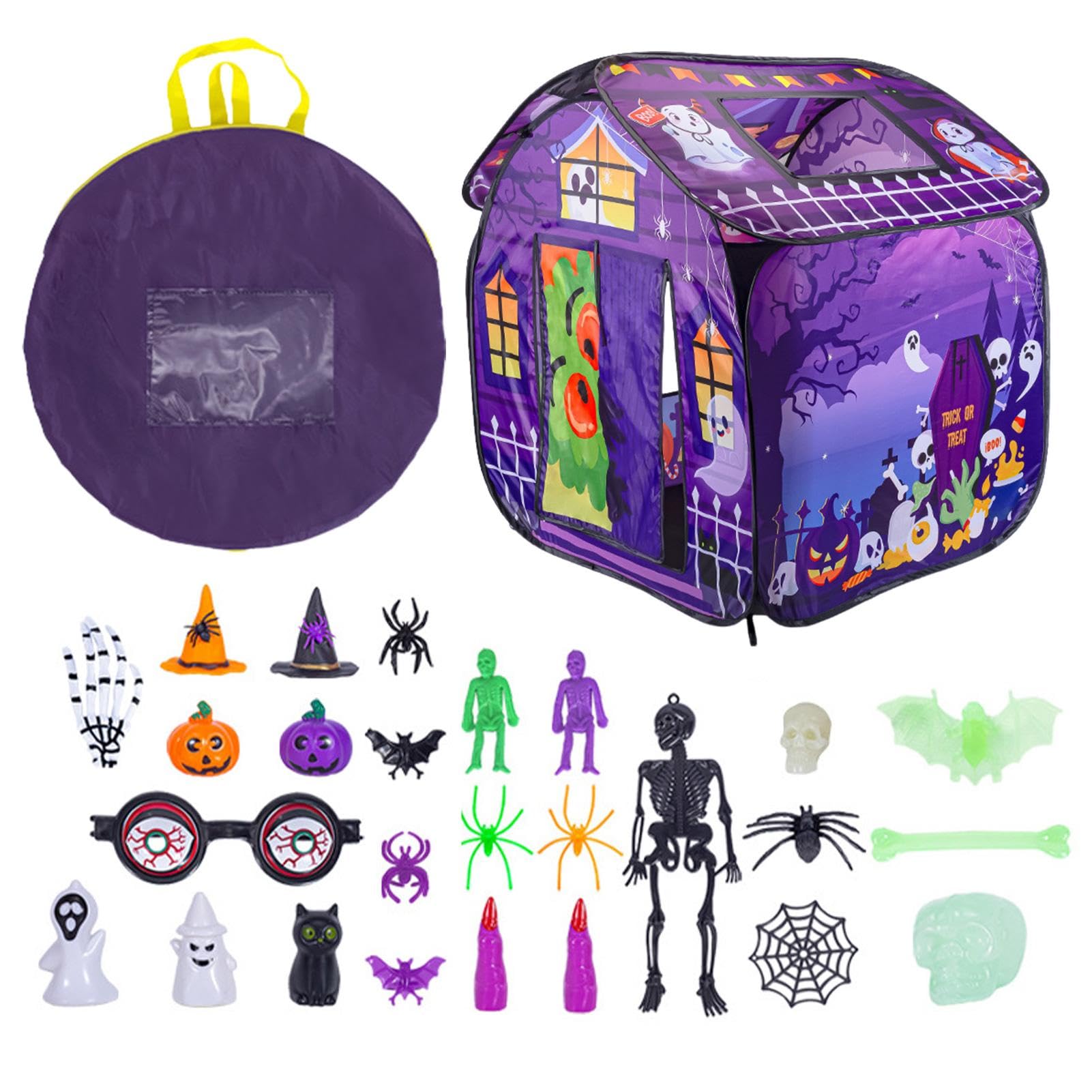 Playhouse für - Spielzelt für Halloween, Innenzelt für Halloween | Belüftetes Spielhaus für Kleinkinder mit Tür, faltbarer und belüfteter Spielplatz für