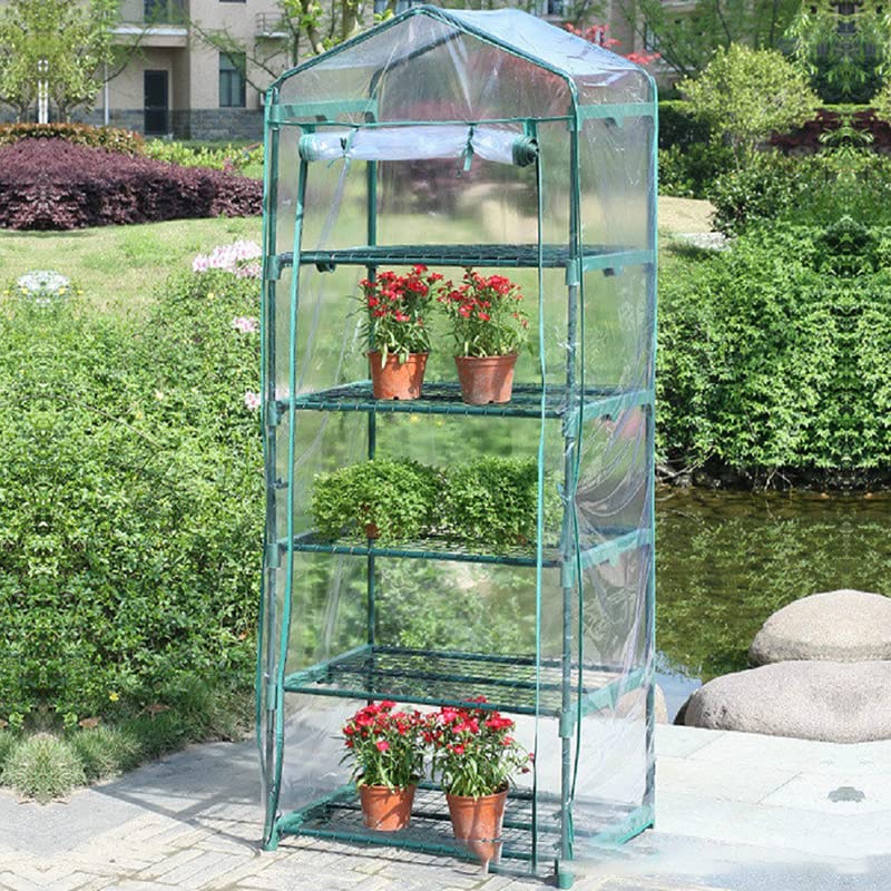 Housse De Serre PVC Transparente - 3/4/5 Niveaux, Imperméable, Renforcée - Pour Jardin Extérieur, Protection Plants - 6