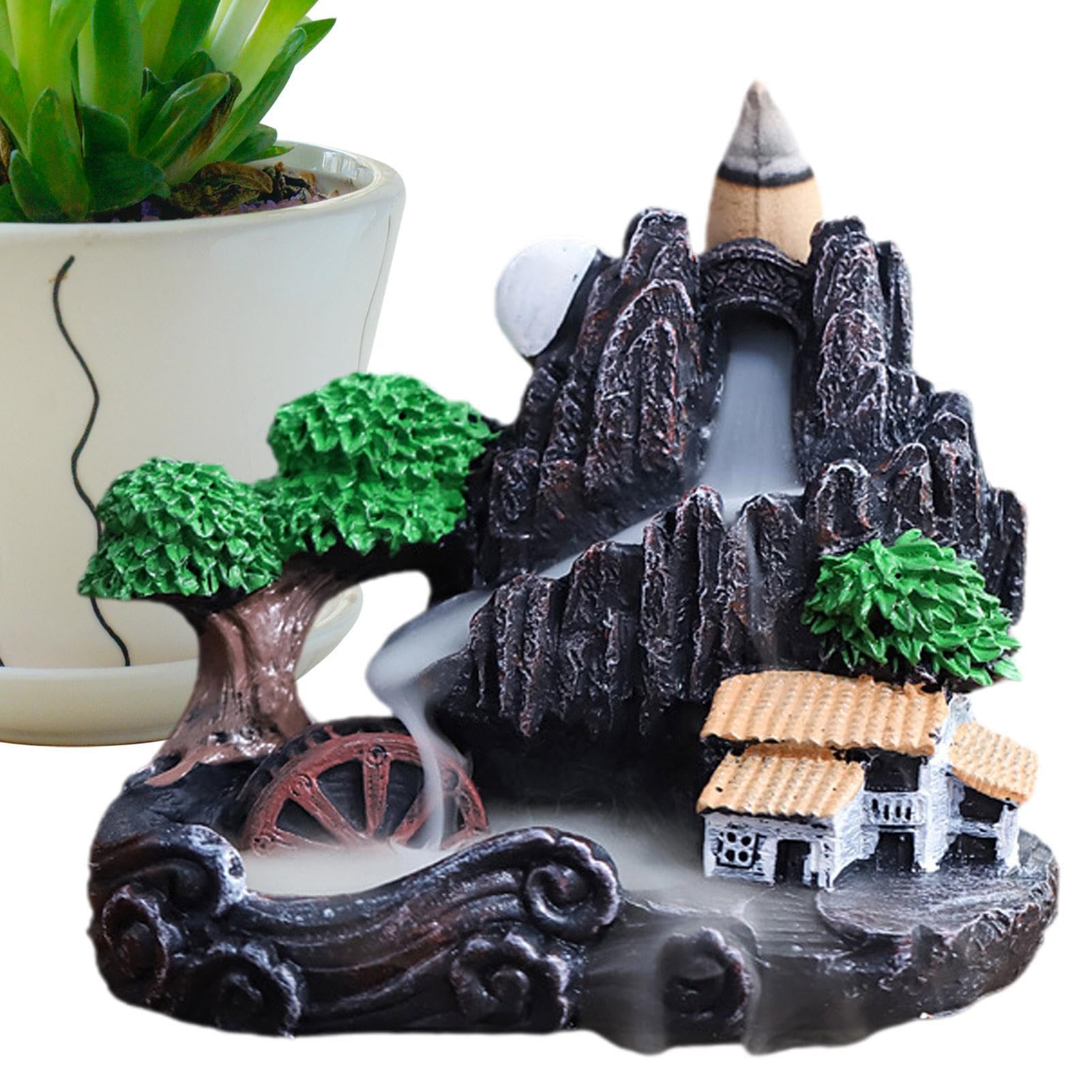 Bruciatore di incenso a riflusso, bruciatore di incenso conico – Supporto | per incenso creativo a riflusso | Ornamento Zen, Bruciatore di incenso per soggiorno, studio, sala da tè, bagno