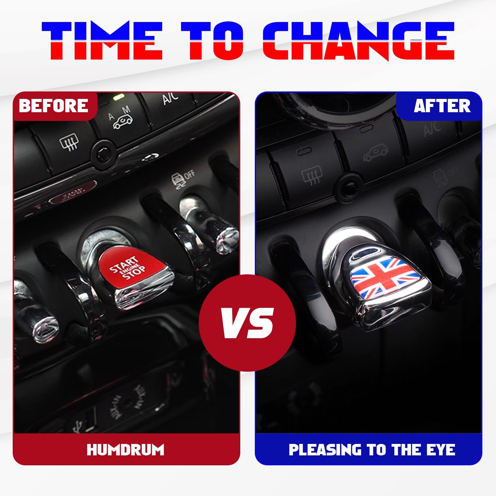 IJDMTOY MINI Accessories Union Jack Engine Start Button Cover For 2nd ...