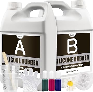 Silicone Mould Making Kit, 4.4L Liquid 15A Silicone Rubber for Casting