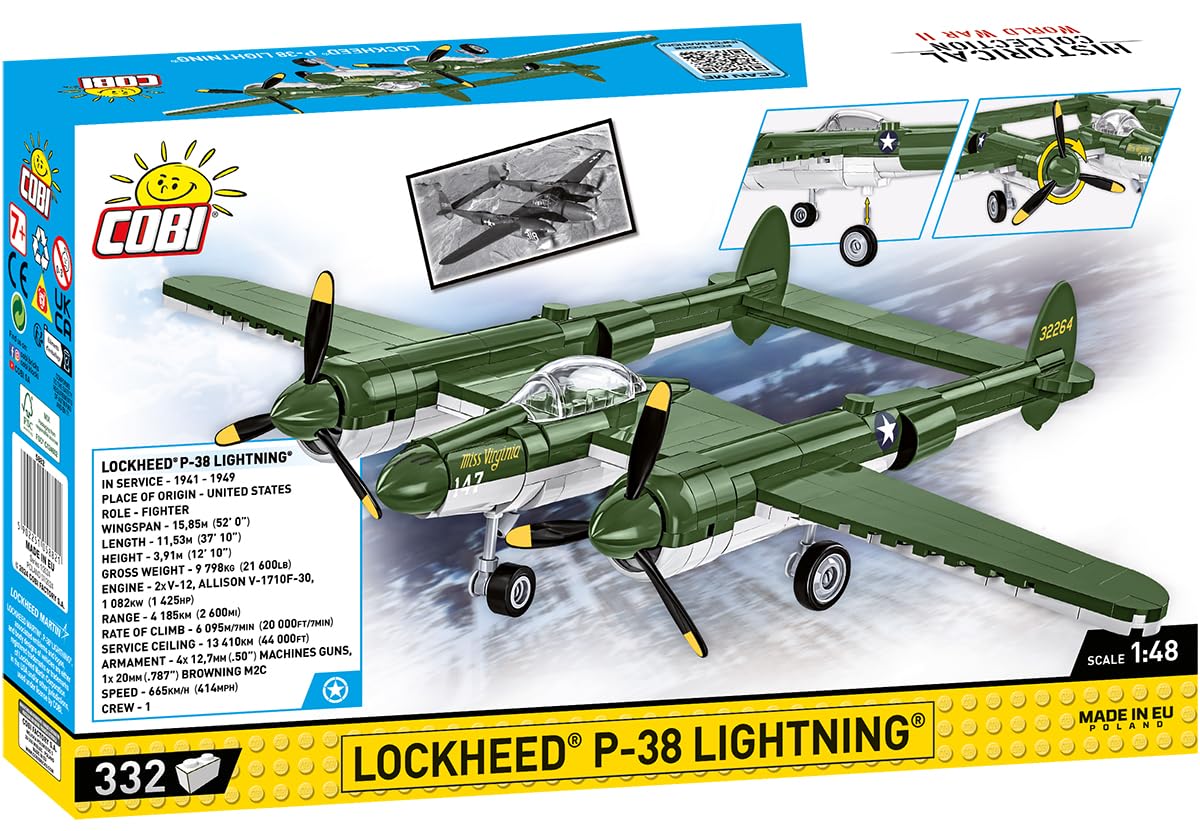COBI Historical Collection WWII Lockheed(r) P-38 Lightning(r) Plane - Image 7