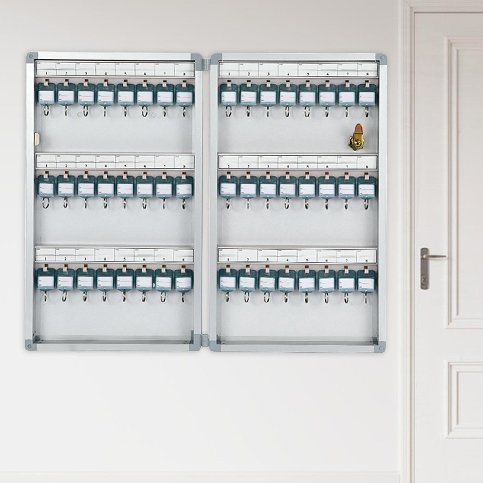 Oshhni Boîte de serrure à clé armoire à clés polyvalent avec Index organisateur de clé mural boîte de rangement de clé pour hôtels voituriers, Position des 48 touches