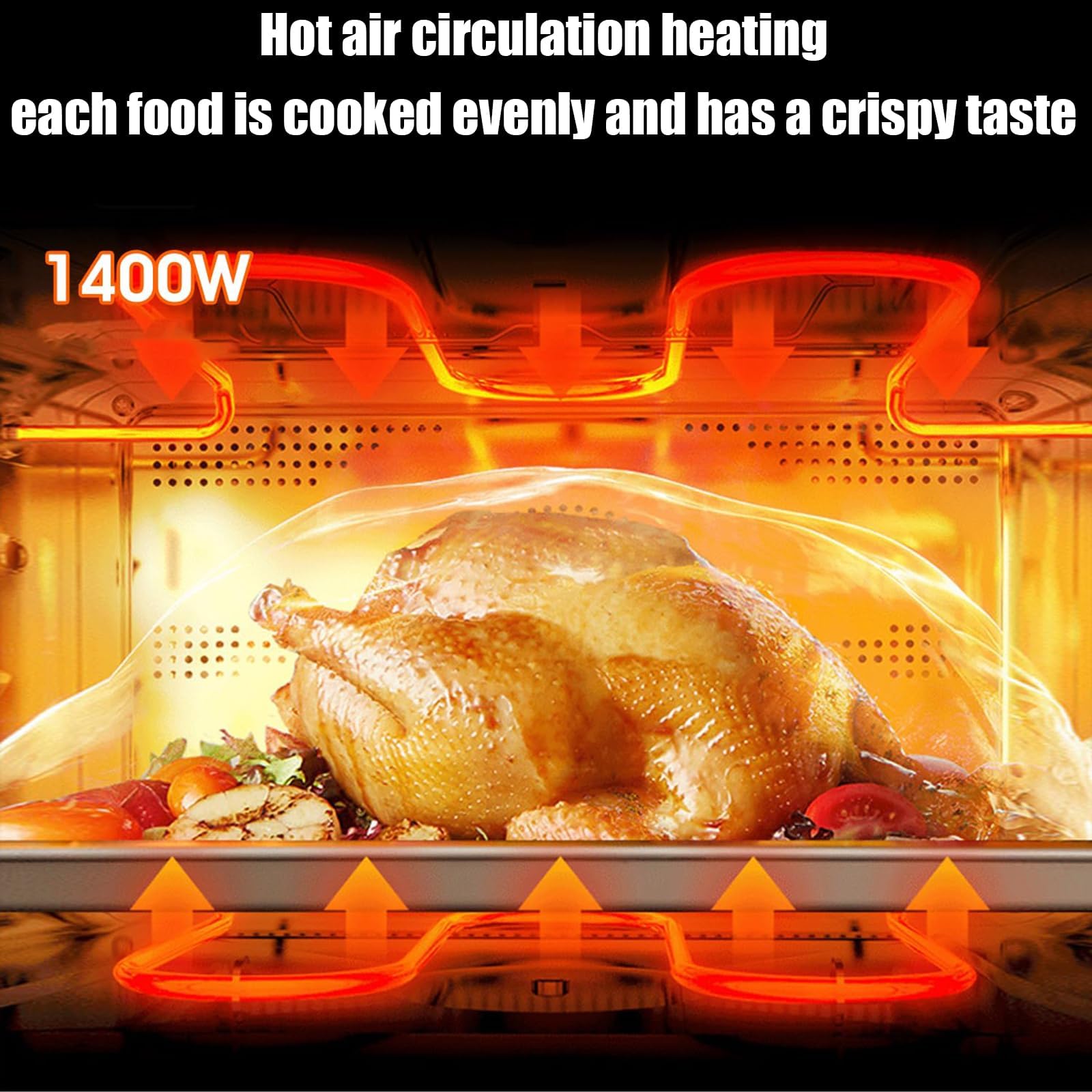 Friggitrice digitale ad aria con finestra visibile, 6 funzioni di cottura, timer e touchscreen per una facile preparazione dei pasti, perfetto per crostate di uova, patate dolci e carne