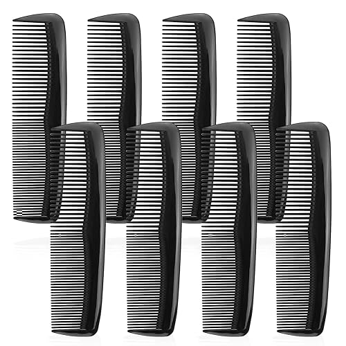 Miniatura 10 de Paquete de 100 peines envueltos individualmente, negro (100), plástico, peine para el cabello, para hotel, Airbnb, refugio, sin hogar, hogar de