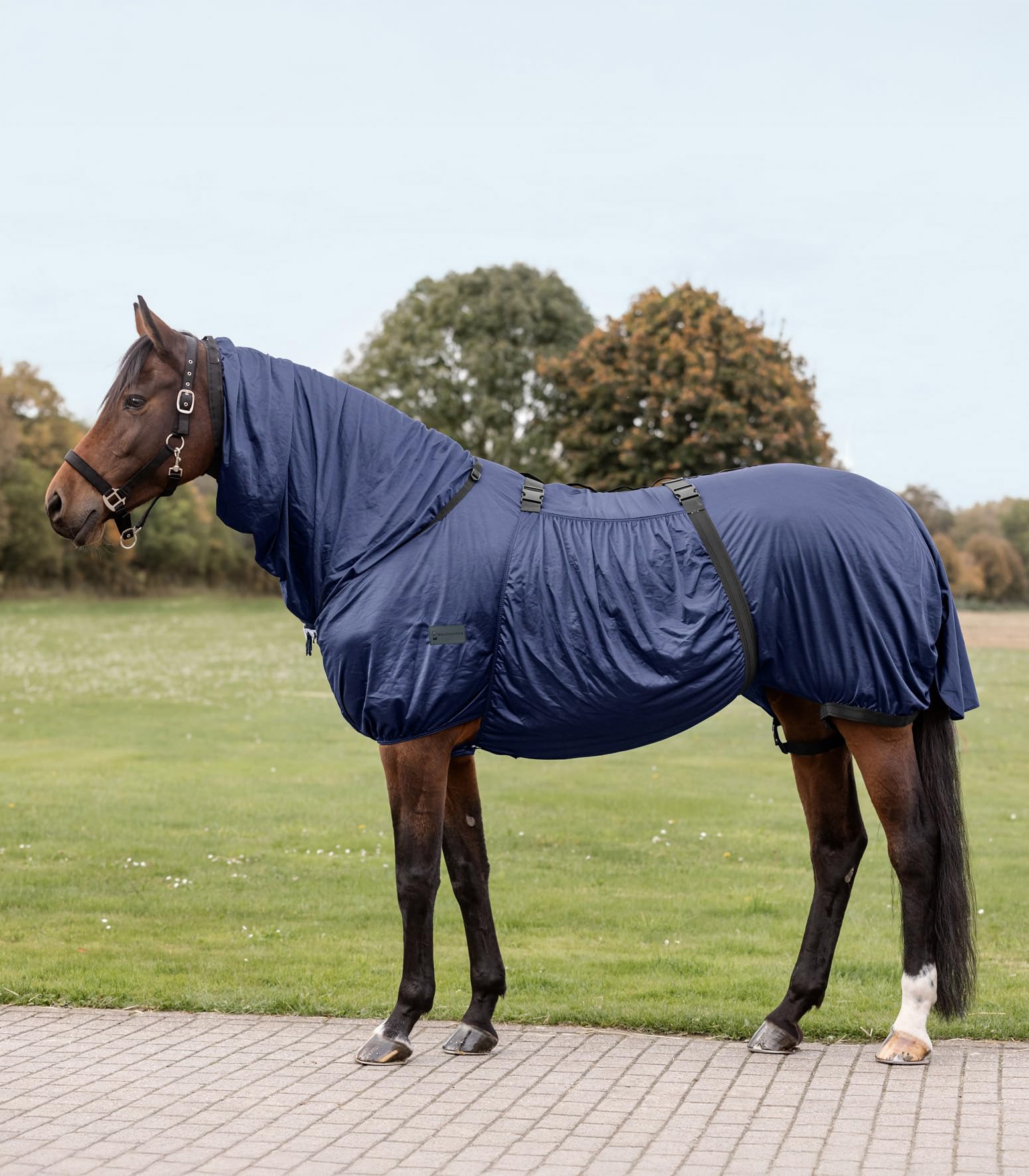 Waldhausen Couverture anti-eczéma Basic Bleu nuit 155 cm