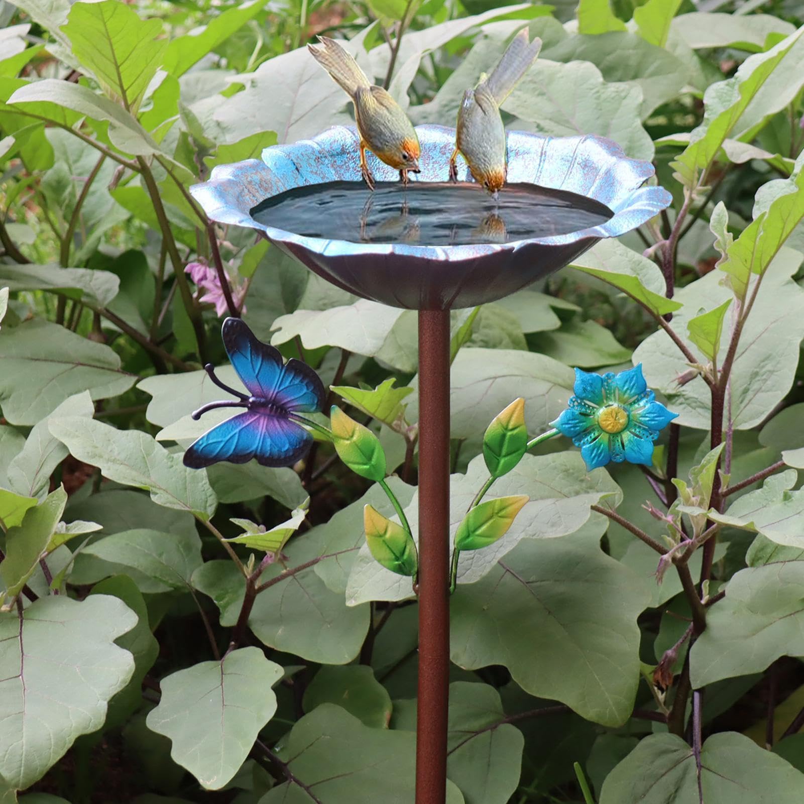 Bain d'oiseaux avec Piquet Et Bol d'eau Amovible