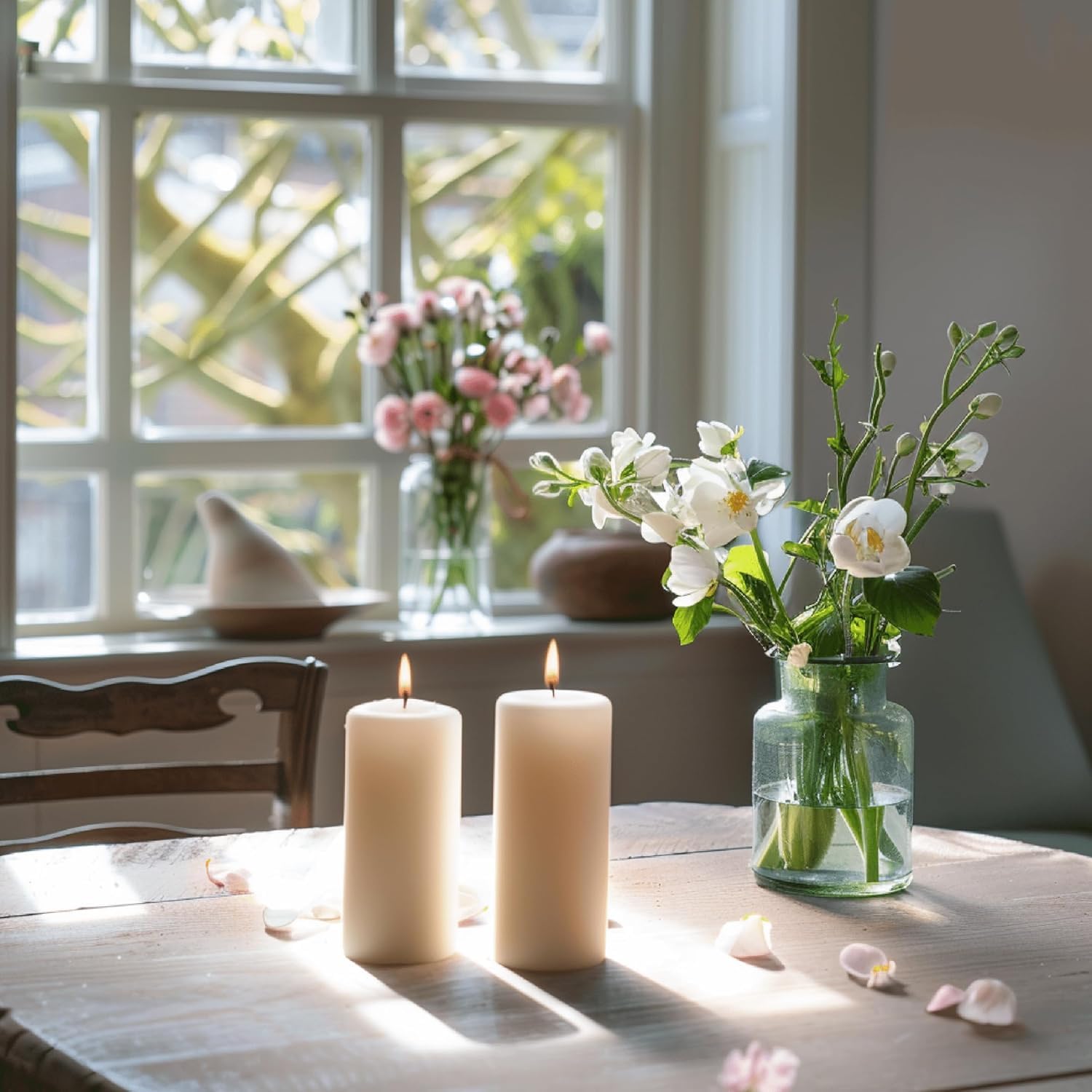 Horeca Candles - Świece walcowe – kość słoniowa – Ø 6 x 12 cm – zestaw 54 świec blokowych – długi czas palenia 40 godzin – bez zapachu – świece do gospodarstwa domowego, uroczystości i gastronomii