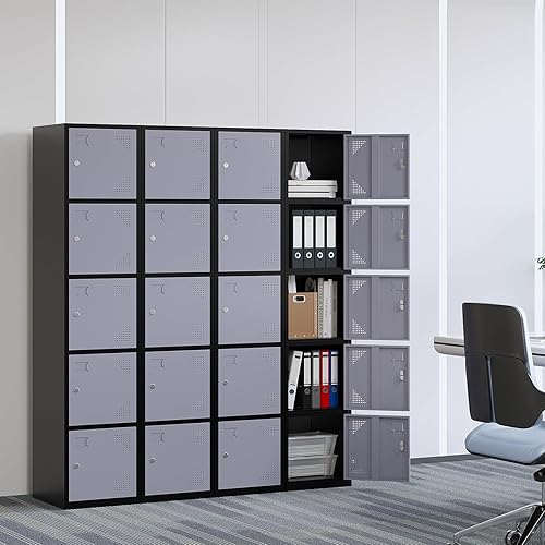 Vista 127 de Yizosh Taquillas de metal para empleados con llaves, armario de almacenamiento de 71 pulgadas para empleados con 1 puerta, armario de almacenamiento