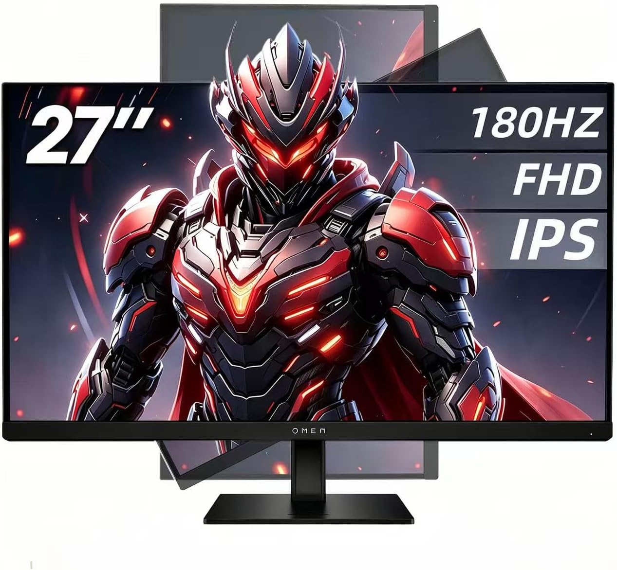 HP OMEN 27 Inch FHD (1920 x 1080) Gaming Monitor, 180Hz Refresh Rate, 1ms Response Time, Ultra-Smooth Gameplay, AMD FreeSync, IPS Eye Comfort Display, Low Blue Light, OMEN 27 G2