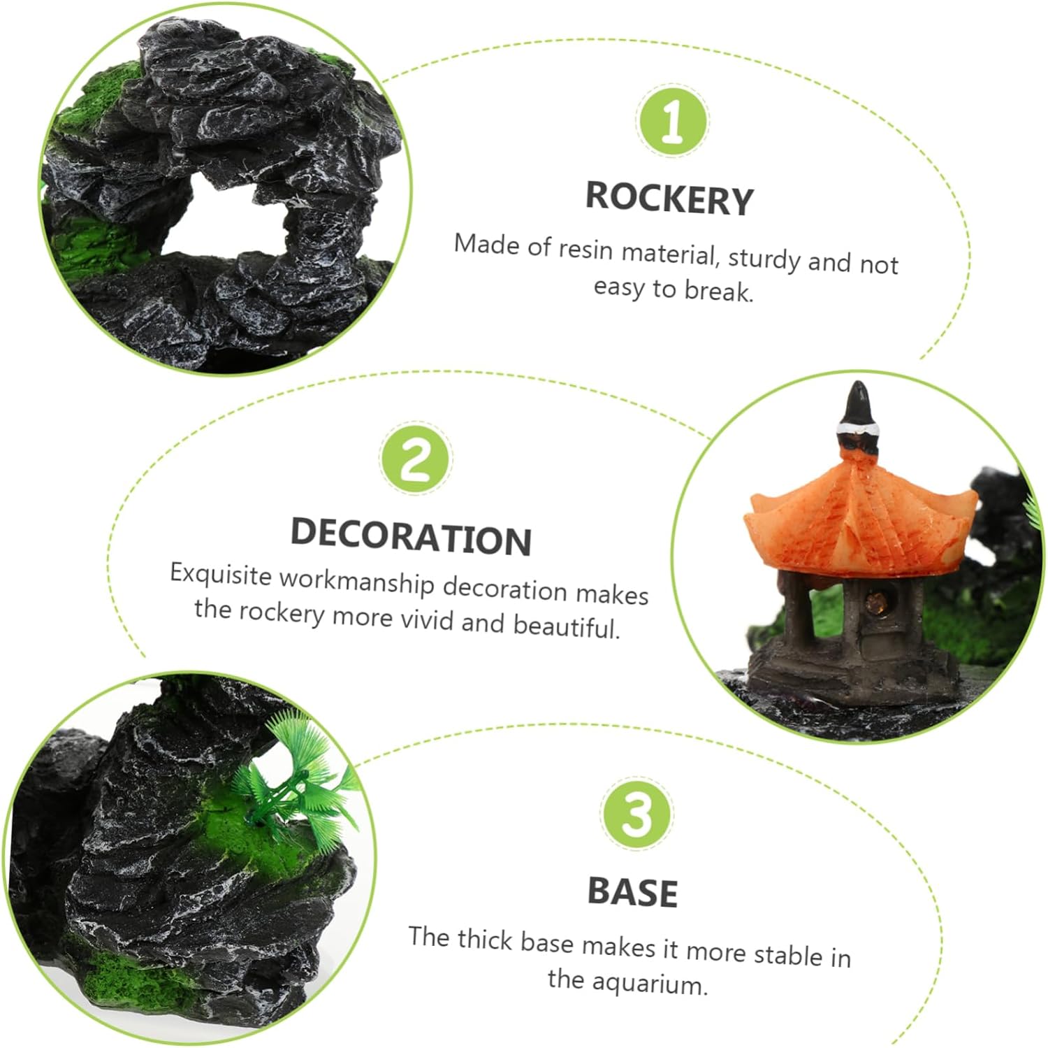 BESPORTBLE Aquarium Rockery Stone Ornament Fish Tank Landscaping Decoration for Freshwater Aquariums for Garden Desk Decor Fish Habitat Play Area