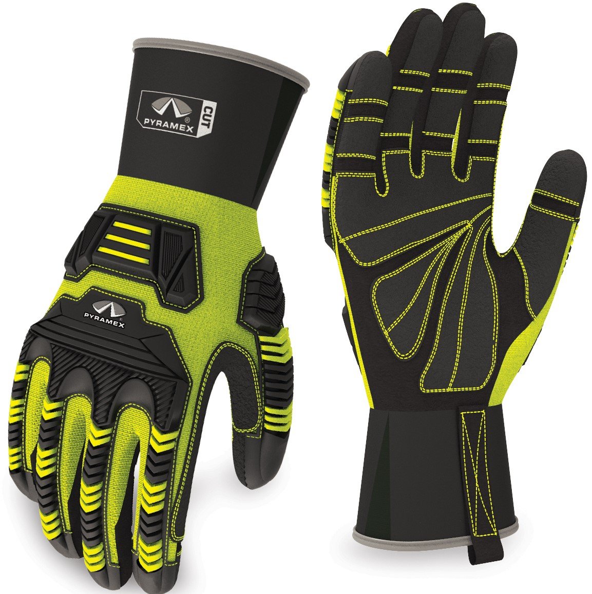 Pyramex Safety GL802CRM Ultra Impact Series - Max Duty - Cut Resistant Medium, black