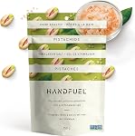 Handfuel Himalayan Salted Pistachios, Hand Roasted Shelled Pistachios, 9g of Protein, Proudly Canadian Made Plant Based Flavoured Nuts, Gluten Free - 150 Grams