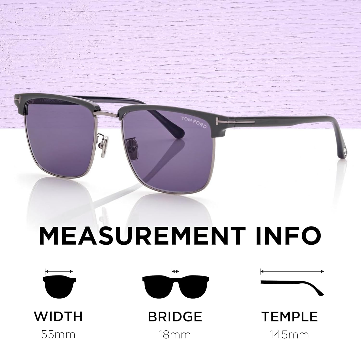 Tom Ford FT0997-H HUDSON-02 Square Shape Sunglasses With Luxury Eyewear Kit