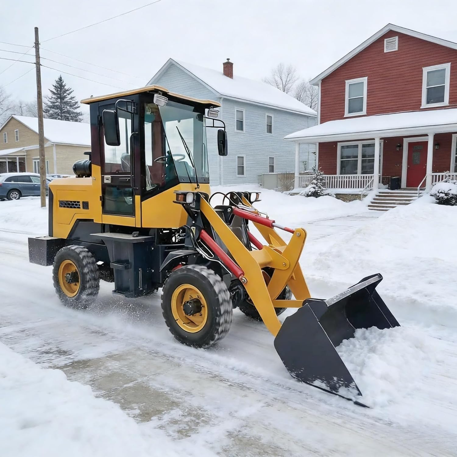 Front Wheel Loader Construction Equipment for Material Transport Job Site Operations and Landscaping Projects with Efficient Performance and Dependable Working Results for Every Task