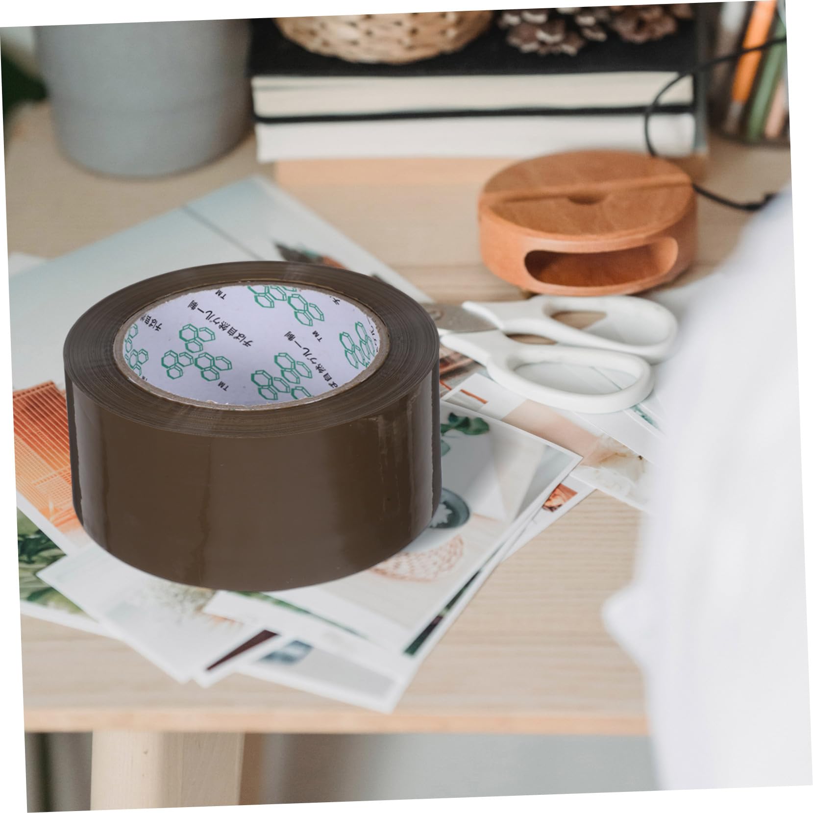 Hochleistungs Packband 5 Rollen Bopp Braun, Kartonverschluss | 394 Yards Je Rolle, 2 Zoll Breite, Versandverpackungsband für Büro und Umzug, Starke Haftung