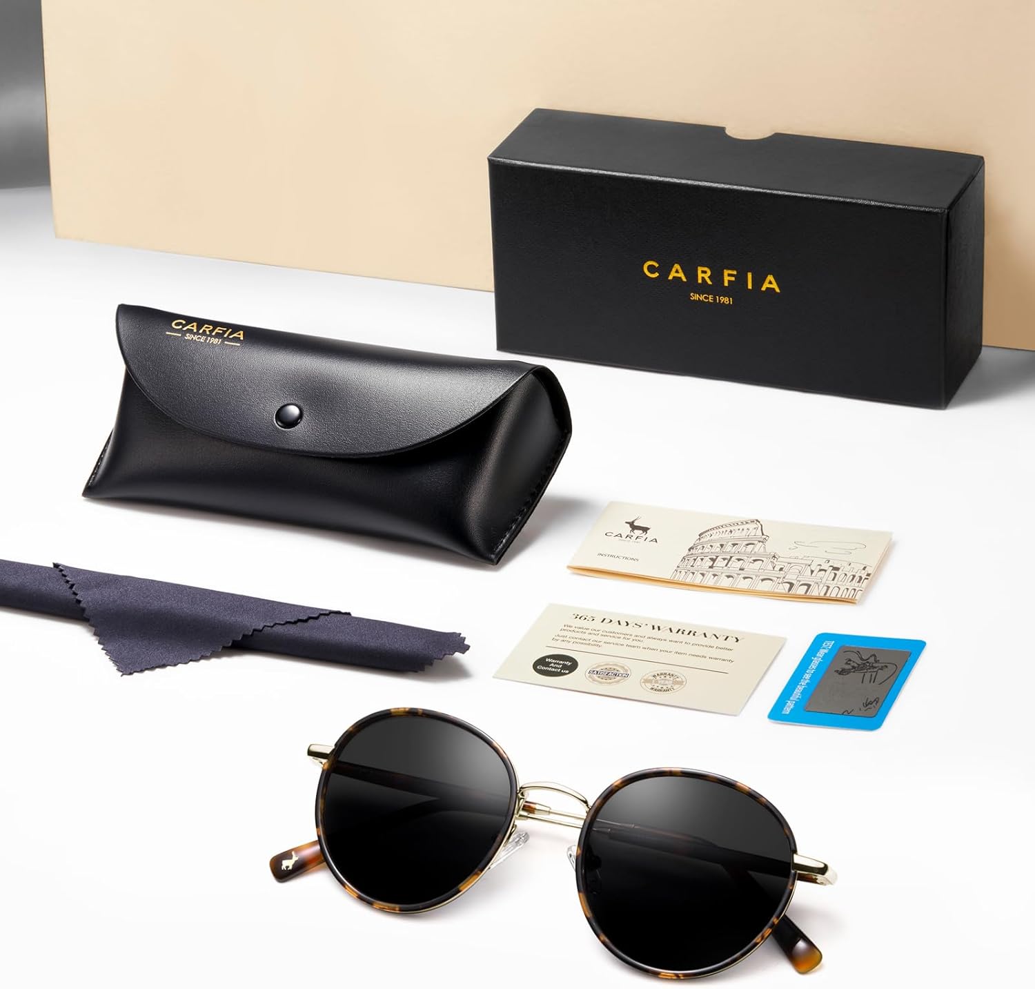 CARFIA Retro Small Round Polarized Womens Sunglasses UV Protection, Trendy Vintage Stylish Designer Sunglasses CA1949 - Image 6