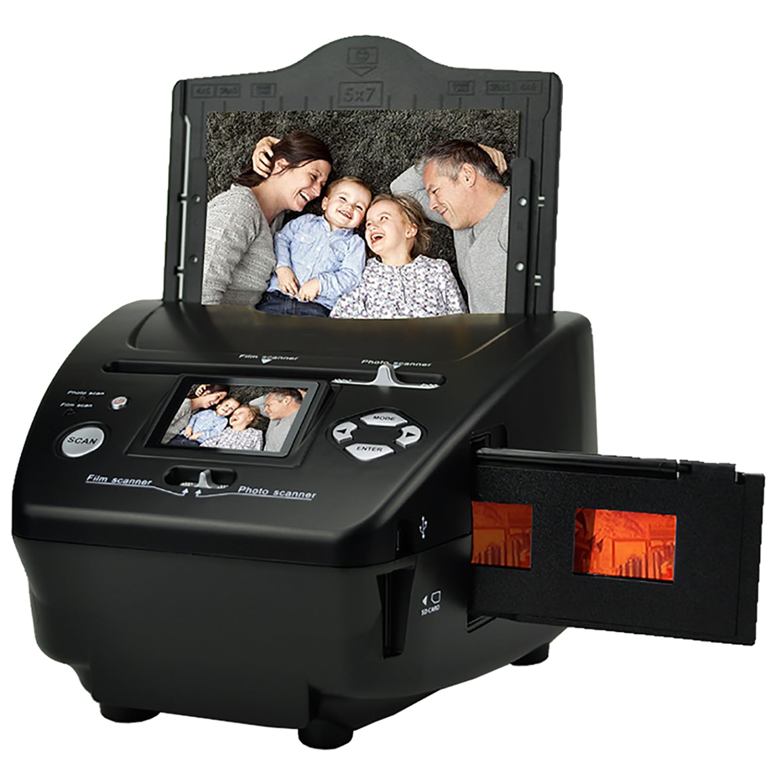 Scanner De Film, Scanner De Film 16MP,visionneur/scanner De Film Négatif,convertit Les 35Mm 135 110 126/diapositives/négatifs En Photos Numériques JPG,prend En Charge Les Fonctions De Prévisualisation