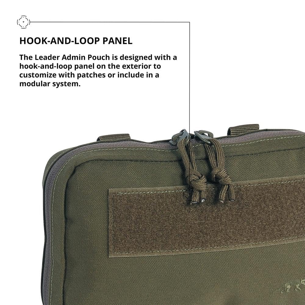 Tasmanian Tiger TT Leader Admin Pouch organizer plecak dodatkowa kieszeń z wieloma kieszeniami wsuwanymi na małe akcesoria i EDC, kompatybilny z Molle