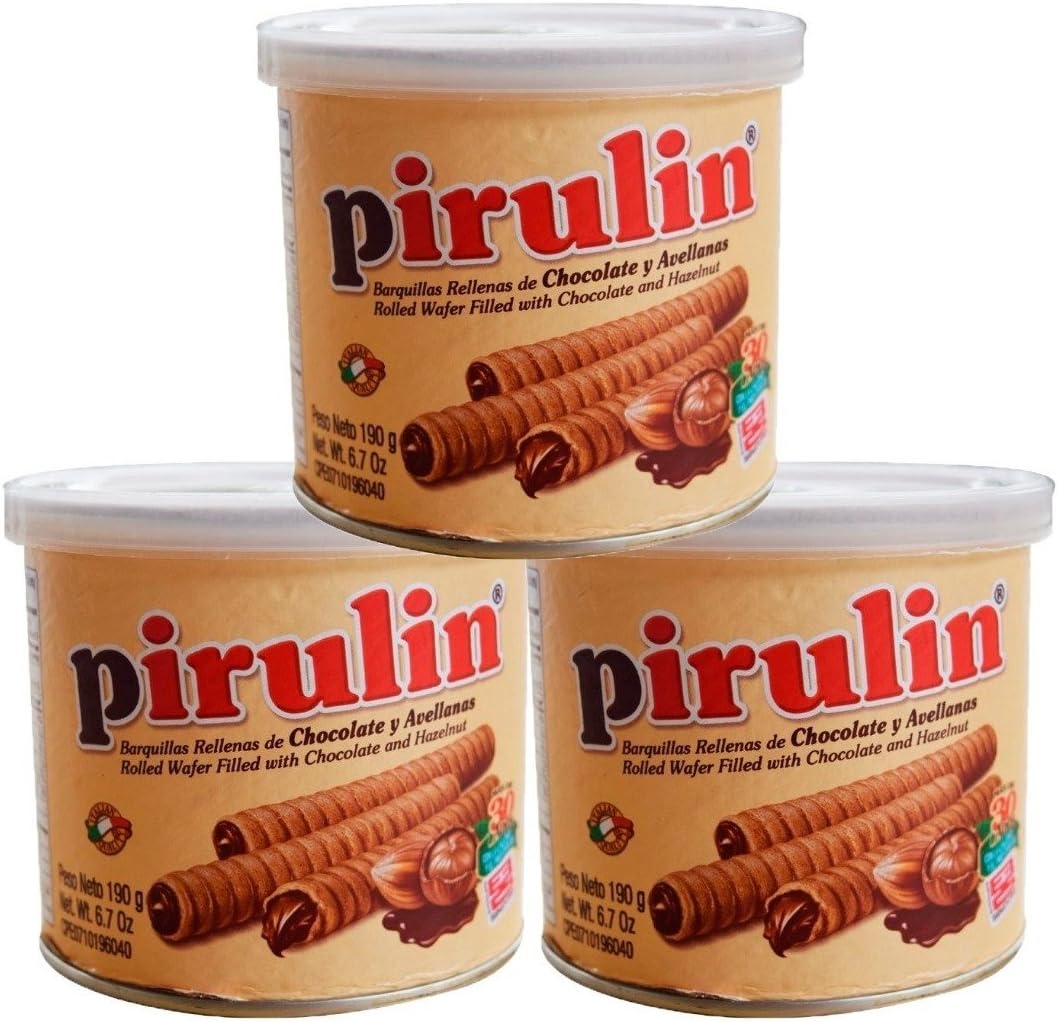 Pirulin Wafer Filled with Hazelnut and Chocolate (3 Pack/190 gr)