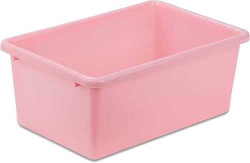 Honey-Can-Do tacho de plástico para almacenamiento., Plástico, Rosado claro, S