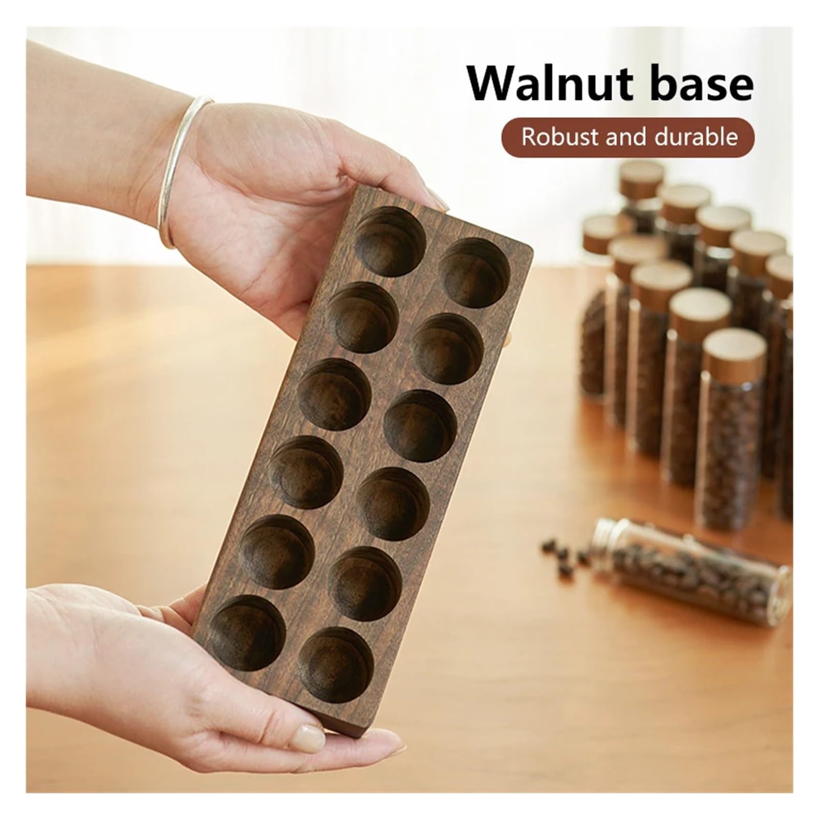 Kaffeebohnen-Aufbewahrungsbehälter, Tube-Display-Regal-Set