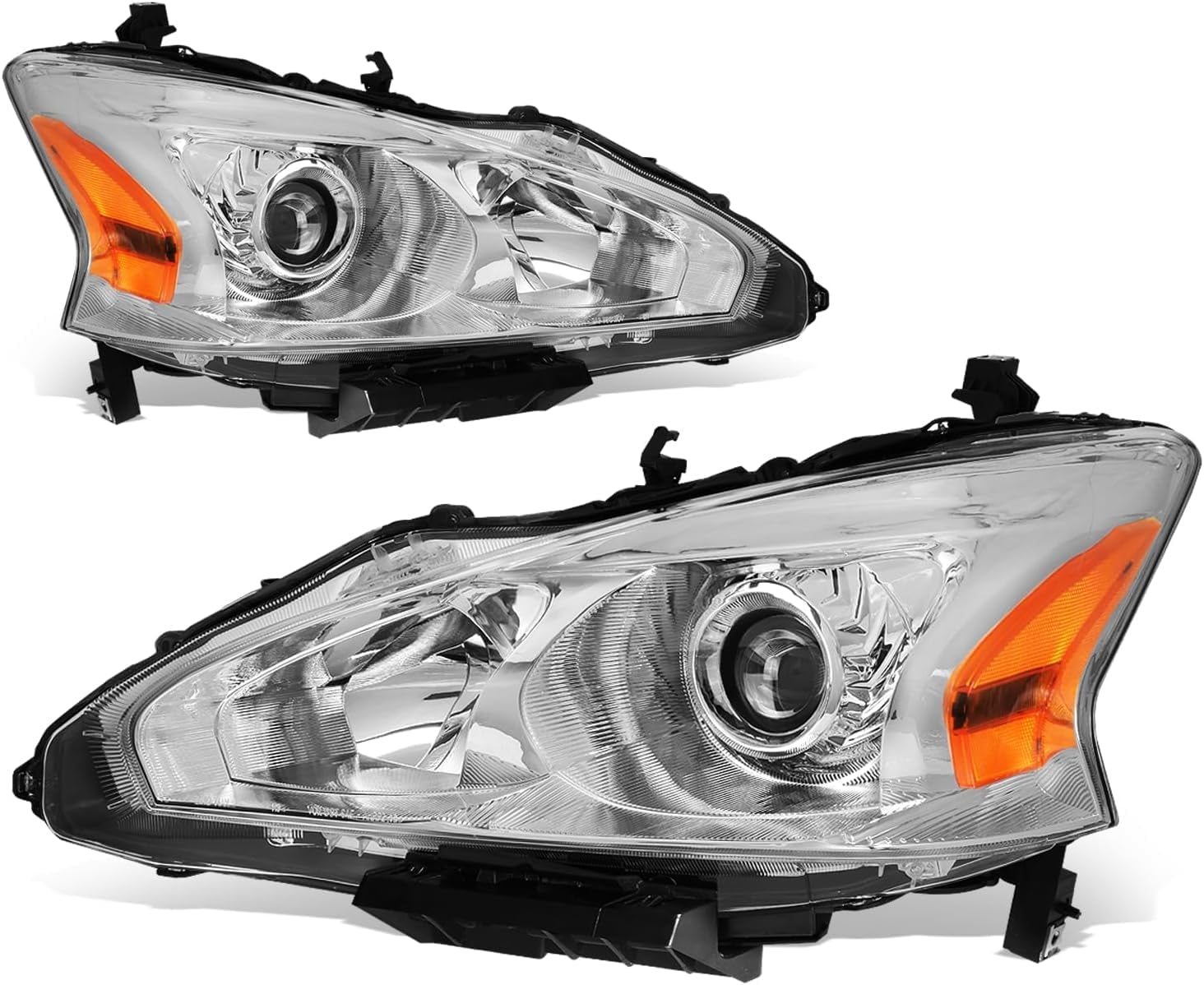 Auto Dynasty GM2503409 Halogen Model Factory Style LED DRL Projector Headlight Compatible with GMC Yukon XL 2015 2016 2017 2018 2019 2020, Passenger Side, Chrome Housing, Clear Lens