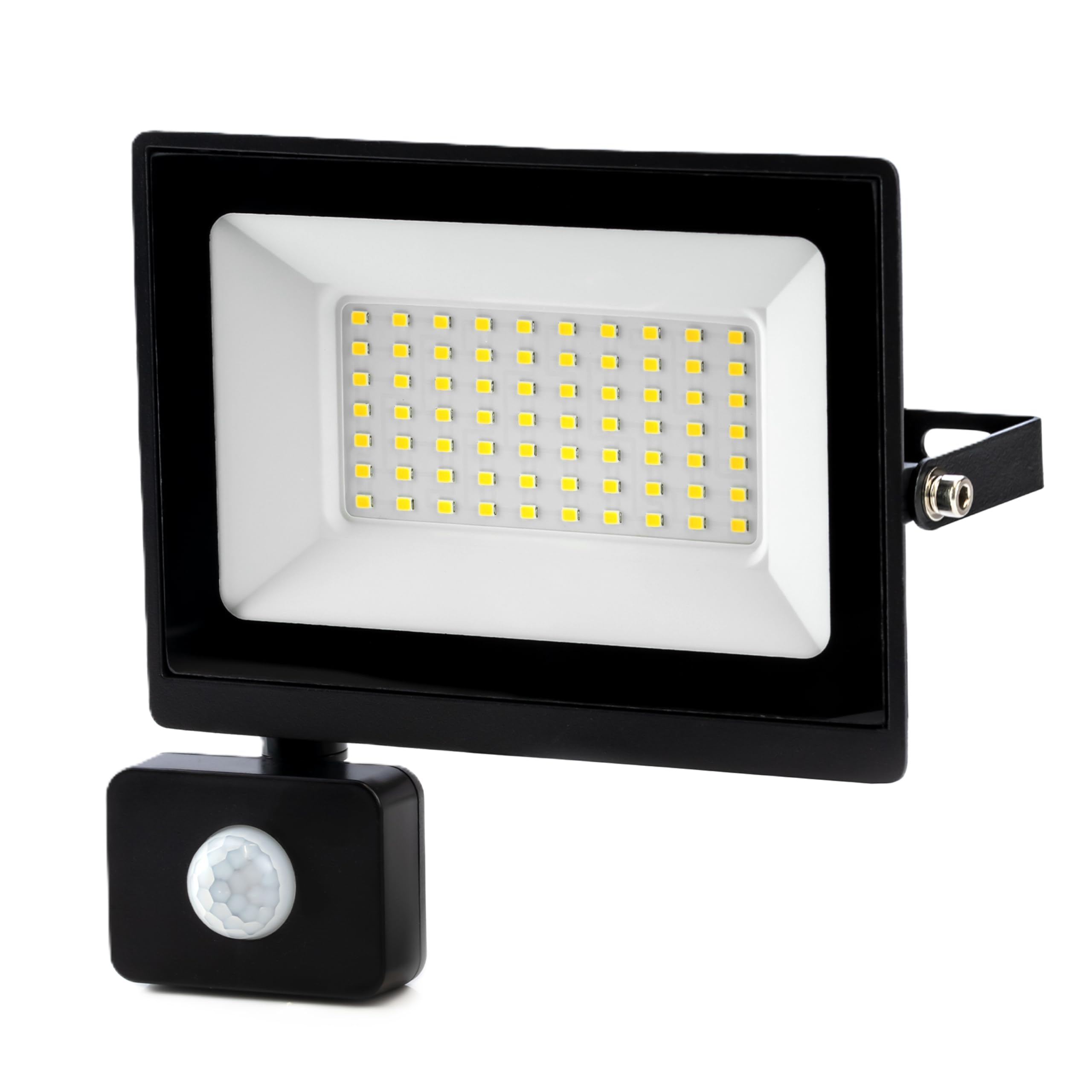 Status Tivoli 50W LED Floodlight with PIR Motion Sensor, Slimline Outdoor Security Light for Gardens and Driveways, Black (S50WSFLGPIR1PKB3)