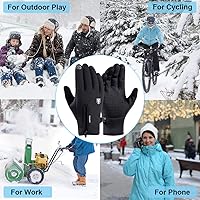 Vista 6 de Guantes de invierno para hombres y mujeres, guante térmico resistente al viento y al agua para clima frío, guantes con pantalla táctil para mantener