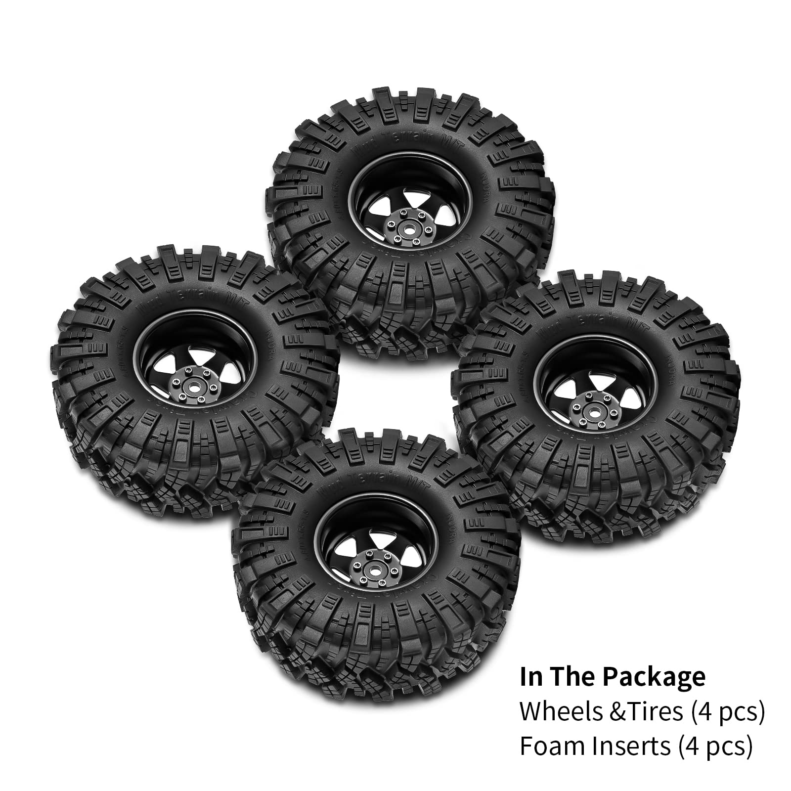 OGRC 1.9" Super Soft Crawler Tires (4 Pcs) For Axial SCX10, TRX4, Redcat & Other 1/10 RC Cars