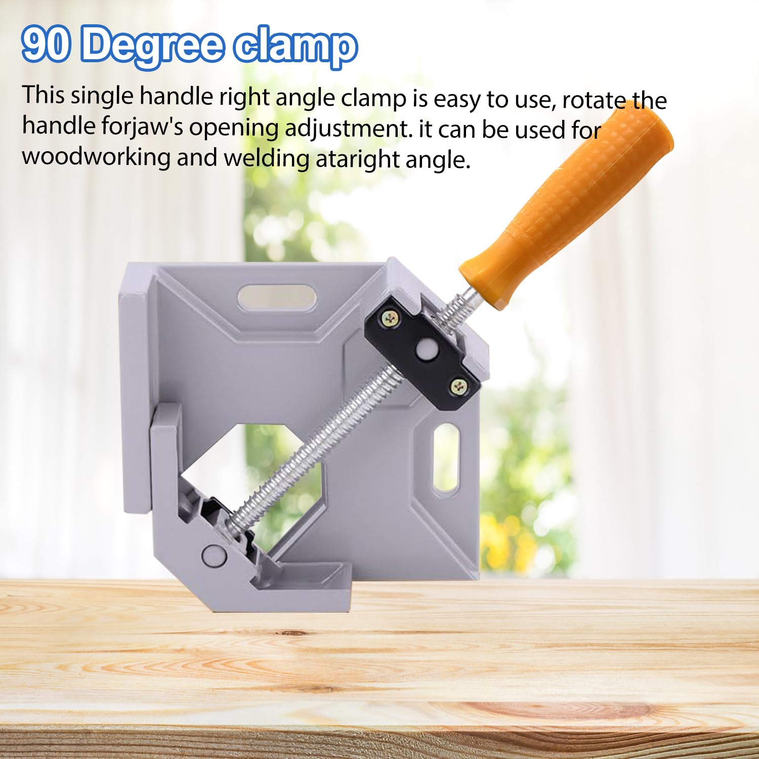 Lot de 4 Pince à Angle Droit 90 Degrés, Serre Joint Menuisier, Pince de Serres-Joints Mâchoire Pivotante Réglable, Outils à Mainpinces d'Angle pour Bois, Métal, Verre