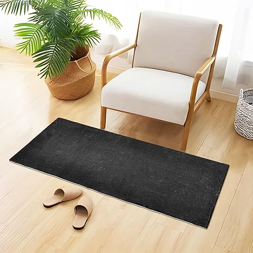 Miniatura 2 de Tapetes de baño negros, lavables a máquina, absorbentes con respaldo de goma, 39 x 20 pulgadas