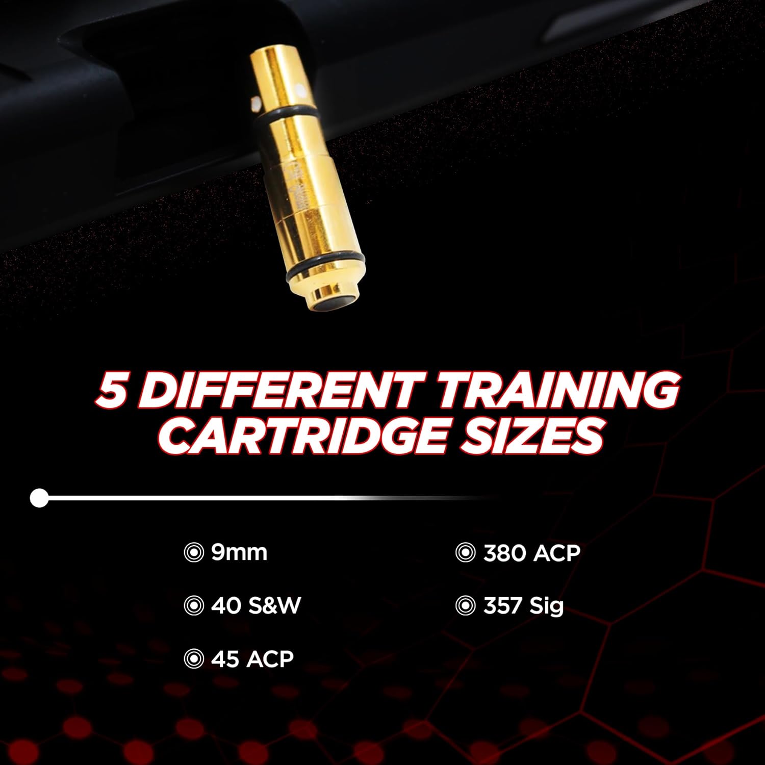 Mantis Laser Academy Training Kit for 9mm, 45 ACP, 380 ACP, 40 S&W | Dry Fire System for Target Practice | Free App, No Subscription | Includes Training Cartridge