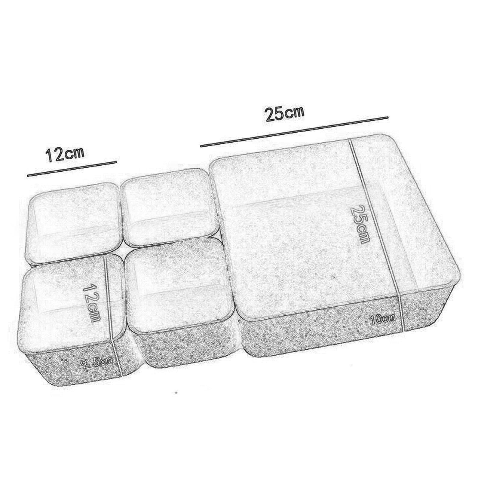 CALANDIS™ Felt Drawer Organizer Holder Cosmetic Basket for Countertop Bathroom Shelves Deep Grey and Blue | Storage Boxes | Home Organization | Household Supplies & Cleaning 2