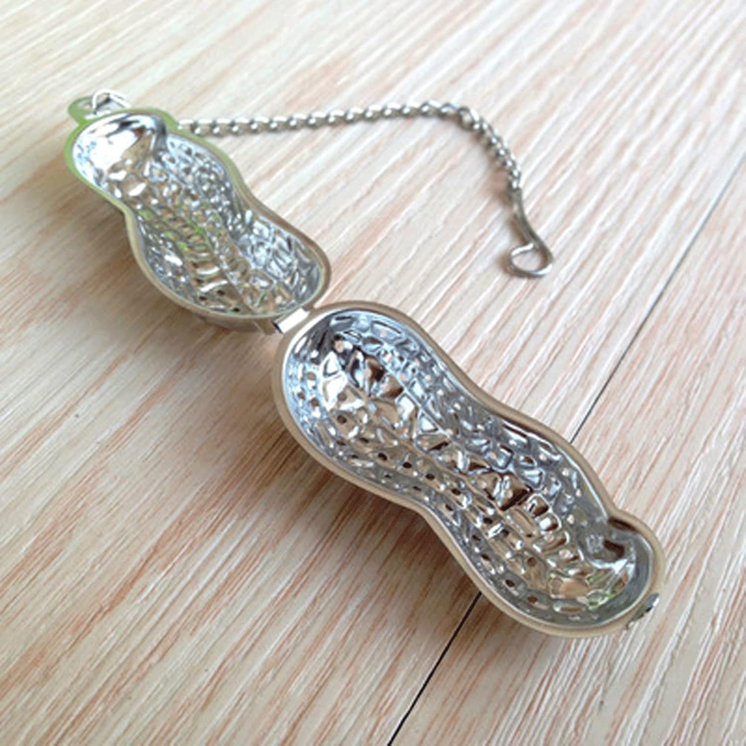 Tea Pot 304Stainless Steel Tea Strainer Loose Leaf Herbal Spice Infuser Filter Peanut Shape Tea Tools 5.5 * 2cm