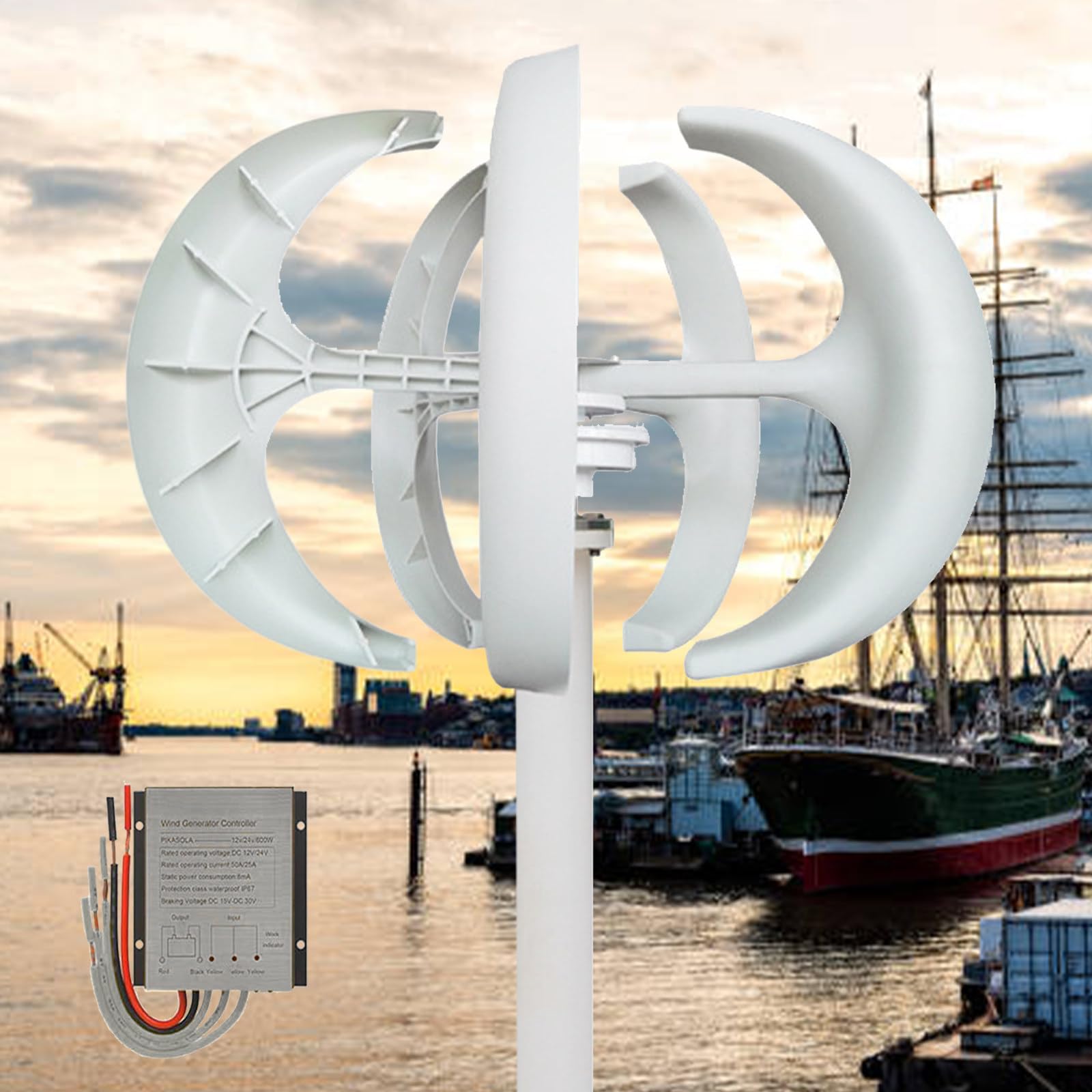 Éolienne 10000W pour camping-car et bateaux en totale autonomie