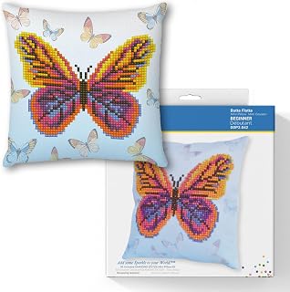 DIAMOND DOTZ Kits - Butta Flutta Mini Pillow, Partial Drill, Round Dotz, Diamond Painting Kits, Diamond Art Kits for Adults, Diamond-Painting, Diamond Art, Kits, 7"x7"