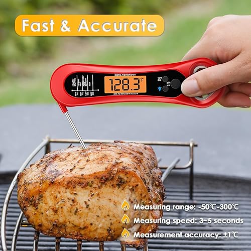 Miniatura 7 de Termómetro digital de carne, termómetro de lectura instantánea para cocinar a la parrilla, barbacoa, dulces, cocina, pavo, líquidos