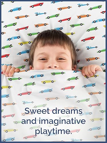 Miniatura 7 de Juego de sábanas de carreras de automóviles para niños, tamaño Queen, sábanas divertidas para camas Queen, sábanas para niños pequeños y adolescentes