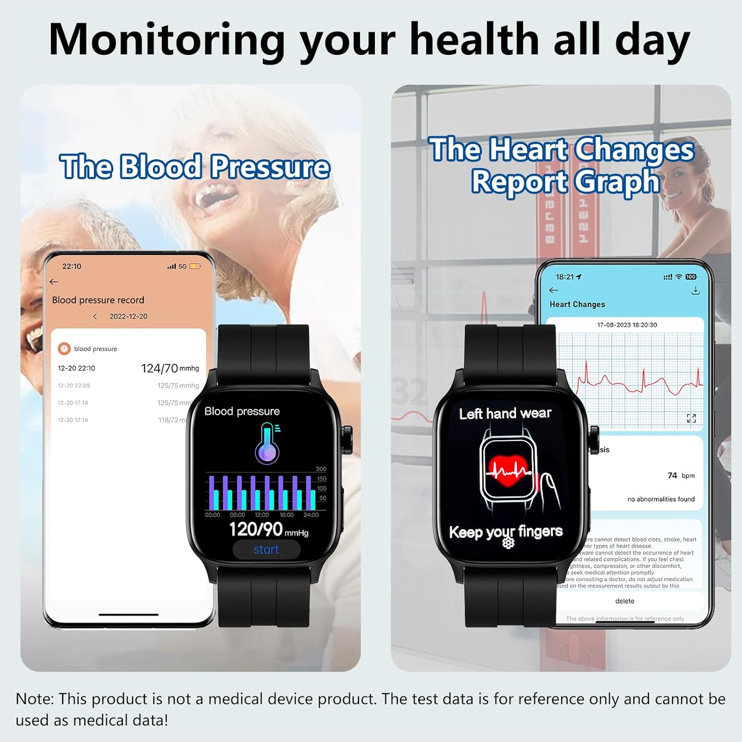 Smart Watches for Men Bluetooth Call (Answer/Make Call) for iPhone and Android Phones Compatible with Heart Rate, Blood Oxygen and Sleep Monitor - 1.39" IP68Waterproof Sports Watch Black5 image 5 of 5 B0CDGWT7T7