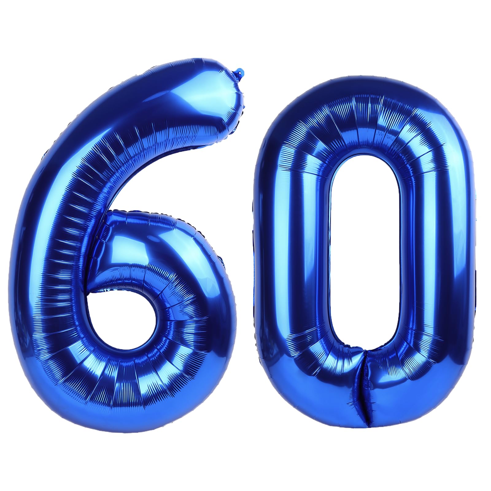 Kelfuoya Navy Blue Number 60 Balloon | Jumbo Mylar Foil Helium Balloon for 60th Birthday Party Decorations