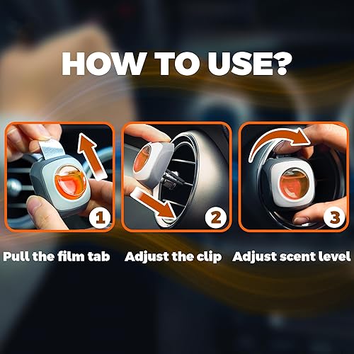 Miniatura 10 de Air Jungles Clip para ambientador de automóvil con aroma a jengibre y limón, 6 clips de ventilación para ambientador, 0.1 fl oz cada uno,