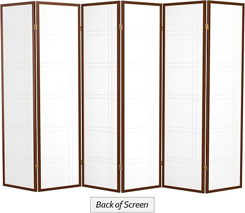 Miniatura 101 de Red Lantern Pantalla Shoji de doble cruz de 6 pies de alto, color blanco, 5 paneles Blanco,Negro