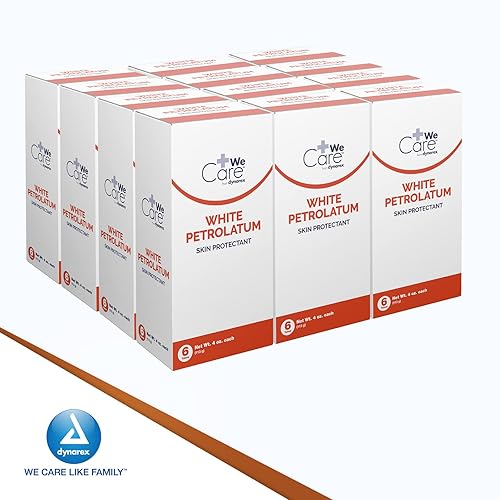 Miniatura 6 de Dynarex Petrolatum blanco, gelatina de petróleo para piel seca, dañada o agrietada, jalea de petróleo blanca calmante para irritaciones menores de