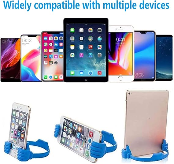 Thumbs Up Cell Phone Holder for Desk for Valentines Day,Universal Flexible Cell Phone Stand for Tablet Holder, Cellphone Holder Smartphone Stand Holder Gadgets for iPhone iPad Samsung and More (Blue)