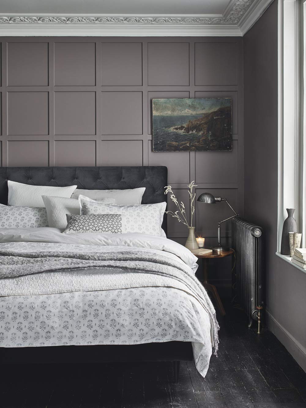 Housse de couette Tulip Cloud Grey MURMUR gris simple pour lit une place
