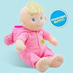June Garden 12 po Sweet Dolly Frida - Poupée ours en peluche ultra douce pour bébés à partir de la naissance - Tenue rose amovible